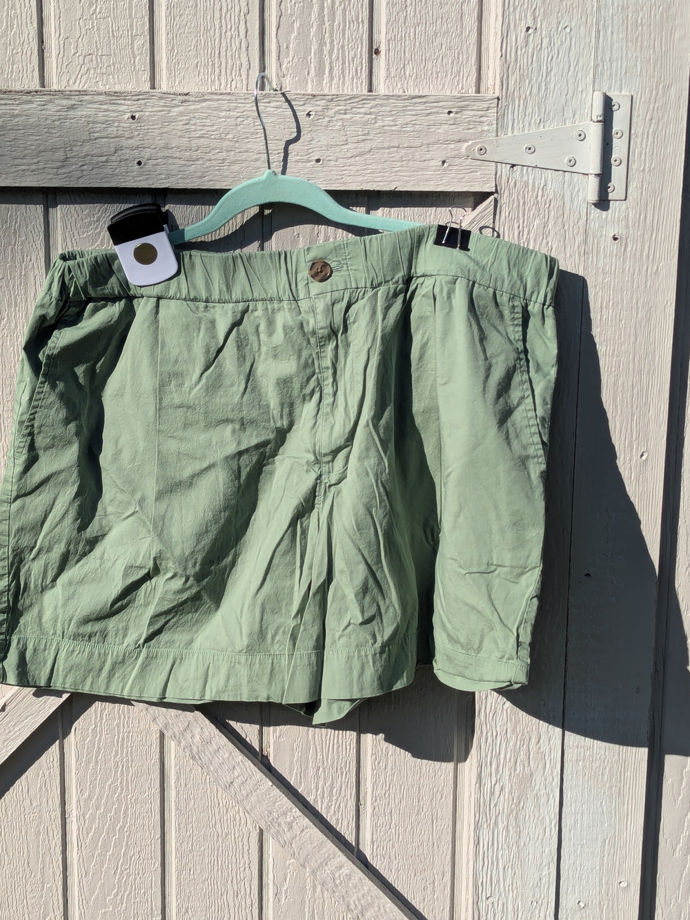 a new day Light Olive Green High-Rise Bermuda Shorts